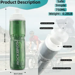 ROCKBROS 24OZ Insulated Bike Water Bottle