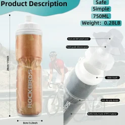 ROCKBROS 24OZ Insulated Bike Water Bottle
