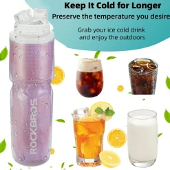 ROCKBROS 24OZ Insulated Bike Water Bottle