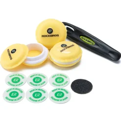 ROCKBROS 18-Pcs Bike Tire Patch Kit, Glueless Tube Repair with Tyre Levers 6-Pack