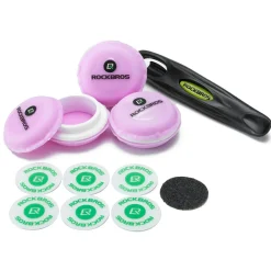 ROCKBROS 18-Pcs Bike Tire Patch Kit, Glueless Tube Repair with Tyre Levers 6-Pack
