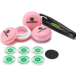 ROCKBROS 18-Pcs Bike Tire Patch Kit, Glueless Tube Repair with Tyre Levers 6-Pack