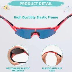 ROCKBROS Polarized Youth Kids UV400 Cycling Sports Sunglasses for Boys Girls Age 8-14