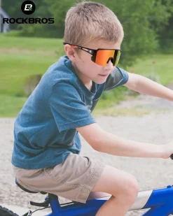 ROCKBROS Polarized Youth Kids UV400 Cycling Sports Sunglasses for Boys Girls Age 8-14
