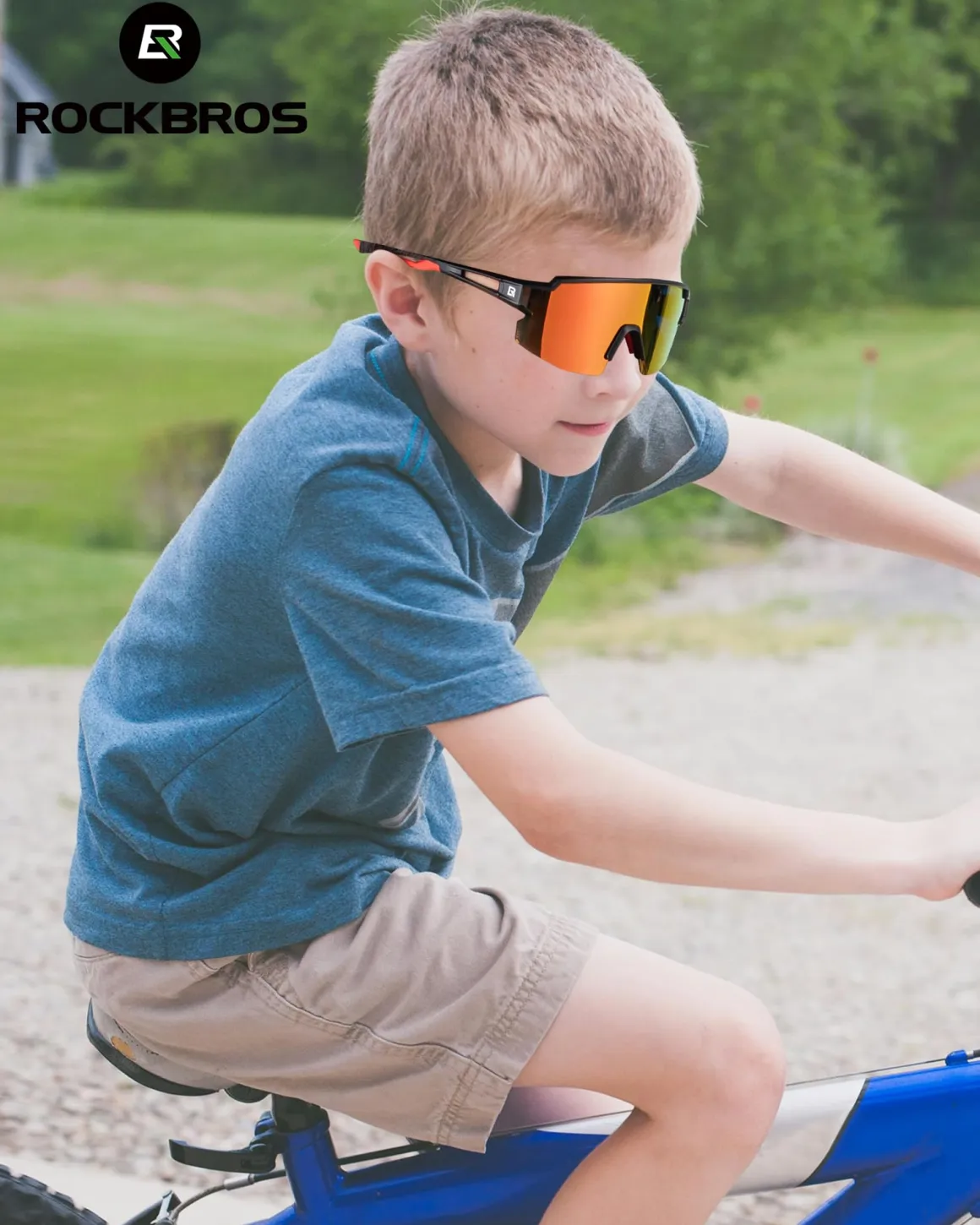 ROCKBROS Polarized Youth Kids UV400 Cycling Sports Sunglasses for Boys Girls Age 8-14