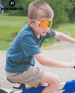 ROCKBROS Polarized Youth Kids UV400 Cycling Sports Sunglasses for Boys Girls Age 8-14