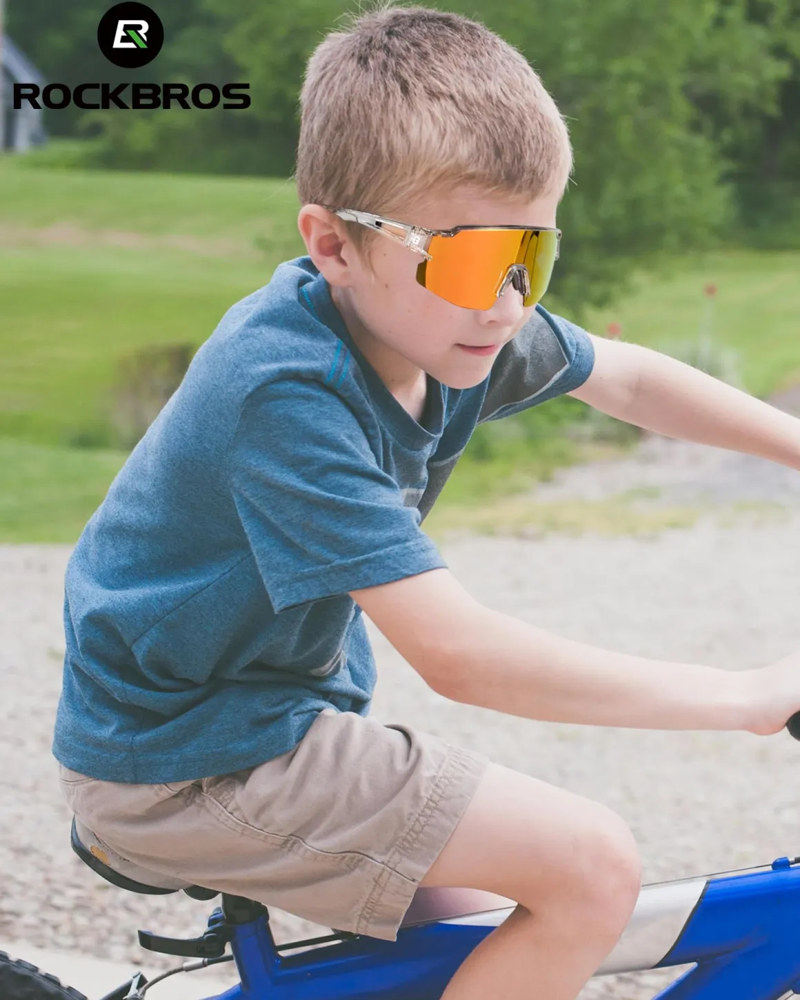 ROCKBROS Polarized Youth Kids UV400 Cycling Sports Sunglasses for Boys Girls Age 8-14