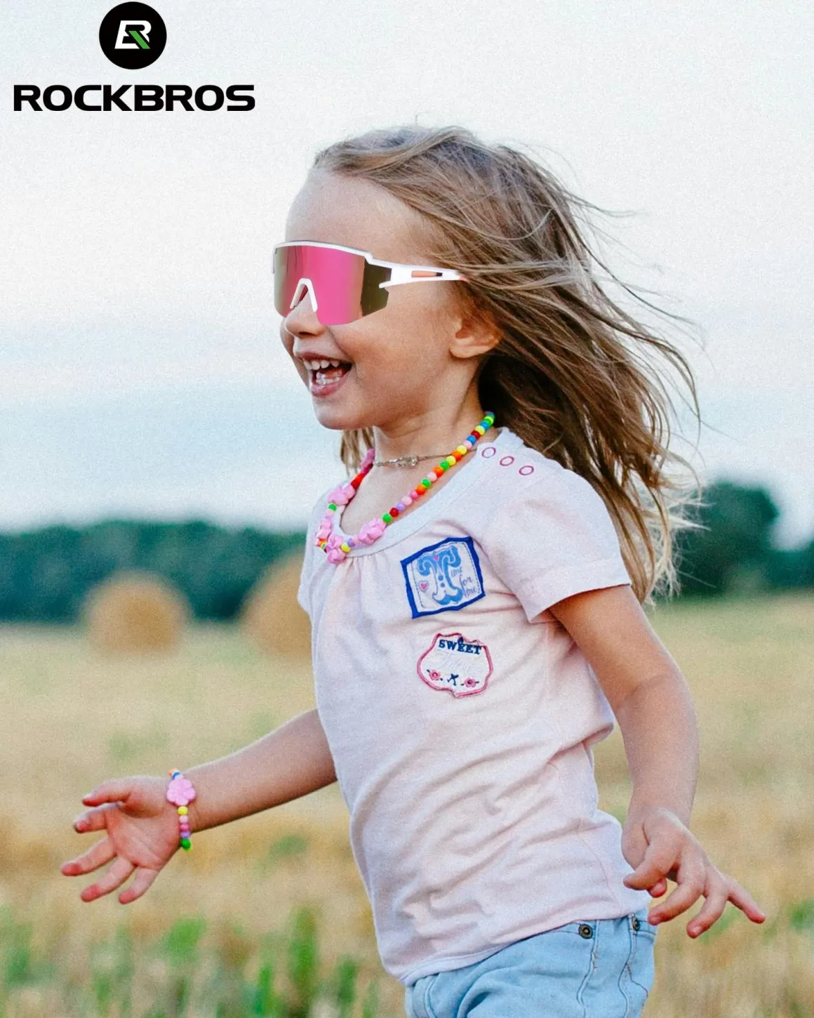 ROCKBROS Polarized Youth Kids UV400 Cycling Sports Sunglasses for Boys Girls Age 8-14