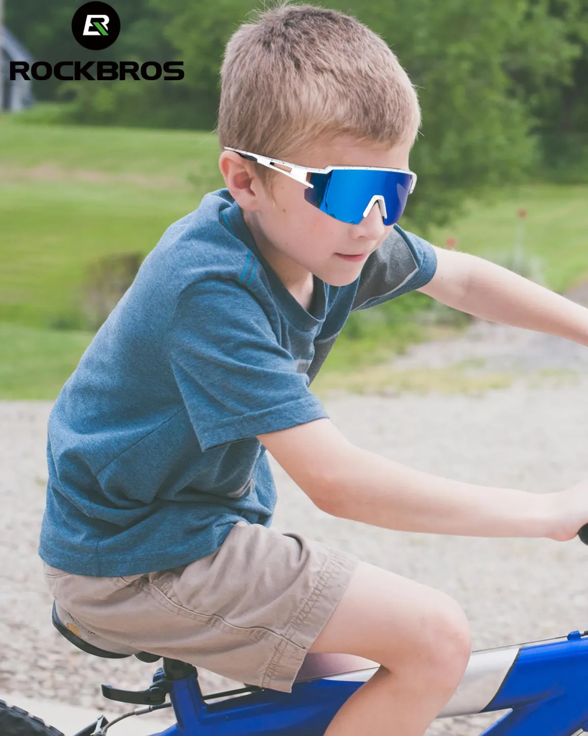 ROCKBROS Polarized Youth Kids UV400 Cycling Sports Sunglasses for Boys Girls Age 8-14
