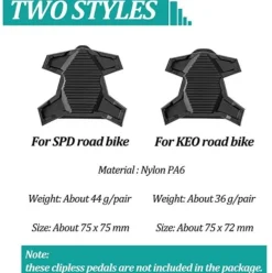 ROCKBROS PP20 cykelpedaladapter SPD-SL/KEO Sort 1 par