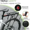 ROCKBROS Quick Release Rear Bike Cargo Rack, 55LB Capacity for 26”-29” MTB E-Bikes