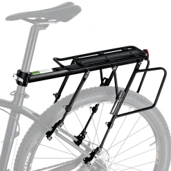ROCKBROS Quick Release Rear Bike Cargo Rack, 55LB Capacity for 26”-29” MTB E-Bikes