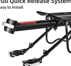 ROCKBROS Rear Bike Bicycle Cargo Rack Aluminum Alloy 115 lbs Capacity Black