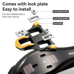 ROCKBROS Road MTB Lightweight Clipless Bicycle Pedals with Cleats Set Compatible with SPD-SL System