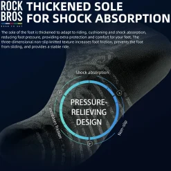 ROCKBROS Road to Sky Bike Socks Breathable Fabric Antibacterial Long Ride Cushioned
