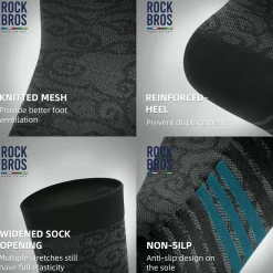 ROCKBROS Road to Sky Bike Socks Breathable Fabric Antibacterial Long Ride Cushioned