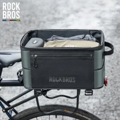 ROCKBROS Road to Sky Foldable Trunk Bag – 16.8L Expandable Bike Rack Bag