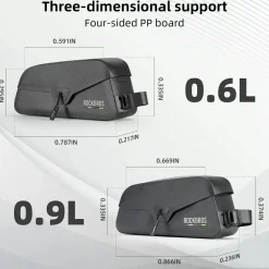 ROCKBROS Road To Sky 100%Waterproof Magnetic Bike Top Tube Frame Bag 0.6L/0.9L
