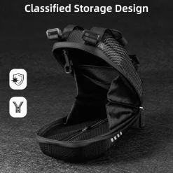 ROCKBROS Scooter Storage Bag Waterproof EVA Hard Shell Handlebar Bag for Scooters Folding Bikes