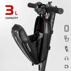 ROCKBROS Scooter Storage Bag Waterproof EVA Hard Shell Handlebar Bag for Scooters Folding Bikes