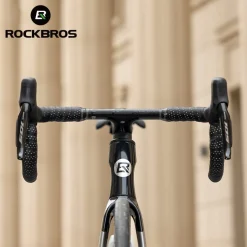 ROCKBROS Silicone PU Bicycle Handlebar Tape Soft Breathable Road Bike Tape Shock-absorption Anti-Slip Gravel Bicycle Handlebar Wrap Drop Bar Belt