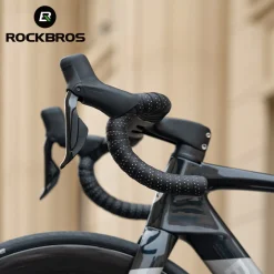 ROCKBROS Silicone PU Bicycle Handlebar Tape Soft Breathable Road Bike Tape Shock-absorption Anti-Slip Gravel Bicycle Handlebar Wrap Drop Bar Belt