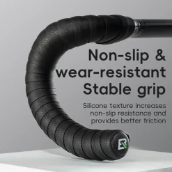 ROCKBROS Silicone PU Bicycle Handlebar Tape Soft Breathable Road Bike Tape Shock-absorption Anti-Slip Gravel Bicycle Handlebar Wrap Drop Bar Belt
