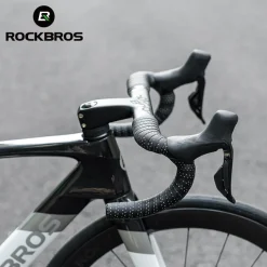 ROCKBROS Silicone PU Bicycle Handlebar Tape Soft Breathable Road Bike Tape Shock-absorption Anti-Slip Gravel Bicycle Handlebar Wrap Drop Bar Belt