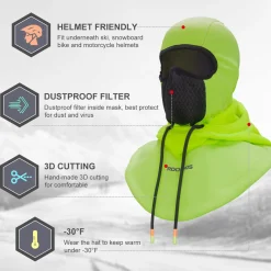 ROCKBROS Ski Balaclava Thermal Fleece Balaclava for Cold Weather Winter Men