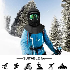 ROCKBROS Ski Balaclava Thermal Fleece Balaclava for Cold Weather Winter Men