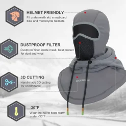 ROCKBROS Ski Balaclava Thermal Fleece Balaclava for Cold Weather Winter Men