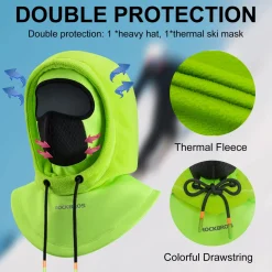 ROCKBROS Ski Balaclava Thermal Fleece Balaclava for Cold Weather Winter Men