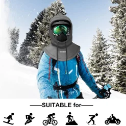 ROCKBROS Ski Balaclava Thermal Fleece Balaclava for Cold Weather Winter Men
