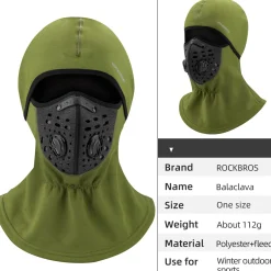 ROCKBROS Ski Mask Balaclava Winter Mask for Men Baclava Cold Weather Thermal