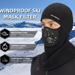 ROCKBROS Ski Mask Balaclava Winter Mask for Men Baclava Cold Weather Thermal