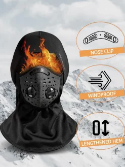 ROCKBROS Ski Mask Balaclava Winter Mask for Men Baclava Cold Weather Thermal
