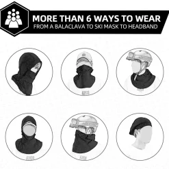 ROCKBROS Ski Mask Thermal Fleece Balaclava Winter Face Cover for Men Women