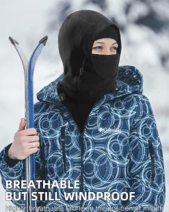 ROCKBROS Ski Mask Thermal Fleece Balaclava Winter Face Cover for Men Women