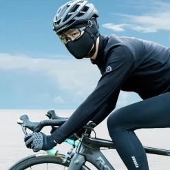 ROCKBROS Skull Cap Helmet Liner, Winter Thermal Cycling Hat with Glasses Holes, Beanie