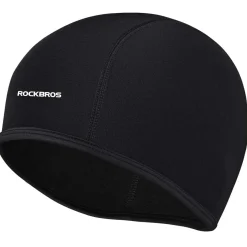 ROCKBROS Skull Cap Men's Winter Cycling Cap Windproof Warm Fleece Thermal Hat Helmet Liner Caps Black for Hiking Skiing Riding