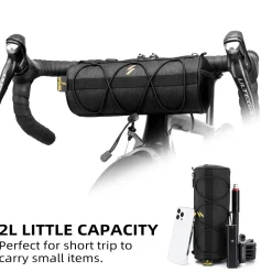 ROCKBROS Small Handlebar Bag Handy Front Bike Storage Pouch with Shoulder Strap Ideal