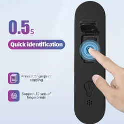 ROCKBROS Smart Bike U Lock with Fingerprint and App Control Waterproof