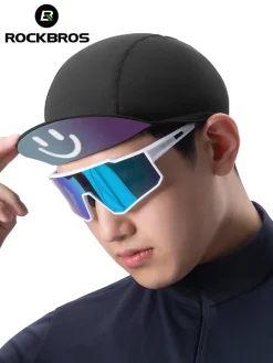 ROCKBROS Smiley Winter Hat Fleece Lined Sun Protection Helmet Compatible Reflective Design
