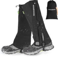 ROCKBROS Snow Boot Leg Gaiters, Waterproof Hiking Gaiters for Winter Sports and Snow Shoes