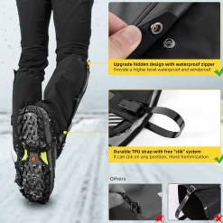 ROCKBROS Snow Boot Leg Gaiters, Waterproof Hiking Gaiters for Winter Sports and Snow Shoes