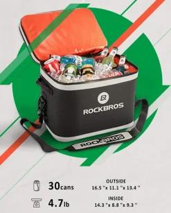 ROCKBROS Soft Cooler 30 Can Insulated Leak Proof Soft Pack