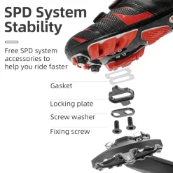 ROCKBROS SPD Dual-Purpose Bike Pedals - Compatible with Shimano MTB/Road