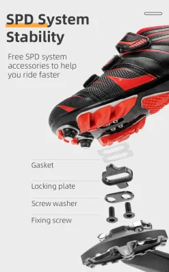 ROCKBROS SPD Dual-Purpose Bike Pedals - Compatible with Shimano MTB/Road