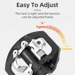 ROCKBROS SPD Dual-Purpose Bike Pedals - Compatible with Shimano MTB/Road