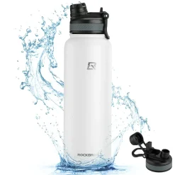 ROCKBROS Stainless Steel Insulated Water Bottle with Straw